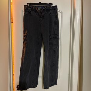 Hollister Dark black cargo jeans